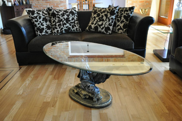 Design Medusa Dësch ronneglasdësch Dësch Säitentëscher Couch Klassesch 42cm