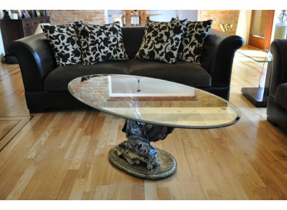 Design Medusa Dësch ronneglasdësch Dësch Säitentëscher Couch Klassesch 42cm