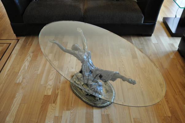 Design Medusa Dësch ronneglasdësch Dësch Säitentëscher Couch Klassesch 42cm