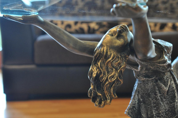 Design Medusa Dësch ronneglasdësch Dësch Säitentëscher Couch Klassesch 42cm