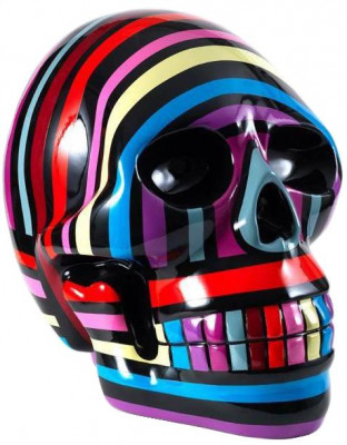 Designer Figur Figuren Dekoratioun Schädel Deko Gaart Skulptur