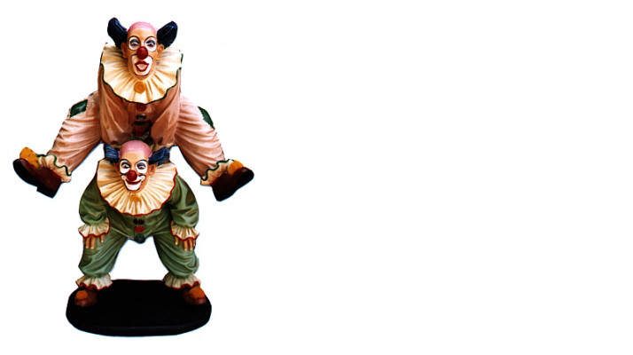 Design Clown-Akrobat Figur Statue Skulptur Figuren Skulpturen Dekoratioun 5021