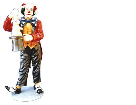 Design Clownmagier Figur Statue Skulptur Figuren Skulpturen Dekoratioun Deko 5027