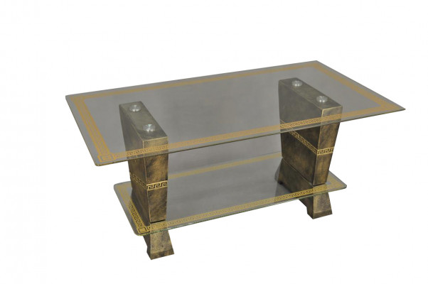 Design Medusa Dësch fir virun de Canapé Glasinventar Dësch Niewendëscher Canapé Klassesch XXL Nei