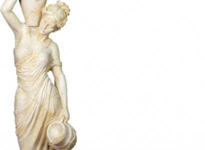 Antik Stil Figur Liewensgréisst mat Beliichtung Steelamp Luucht Luuchten Standluucht