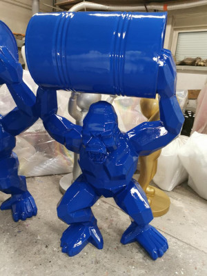 Staatuen Dekoratioun Deko Gorilla Gaart Nei Designer Figur Statue Modern Figuren