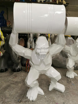 Staatuen Dekoratioun Deko Gorilla Gaart Nei Designer Figur Statue Modern Figuren