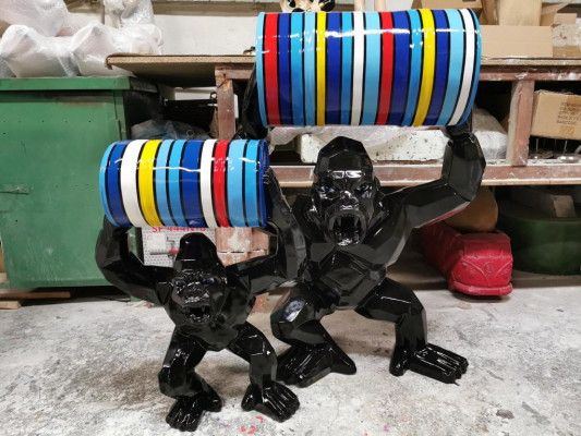 Designer Figuren Statu Modern Figuren Statuen Dekoratioun Deko Gorilla Gaart Nei