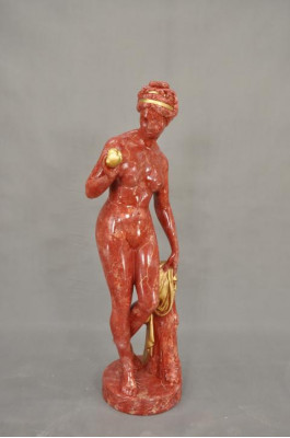 Antik Marmor Stil Statu Eva mat Apel XXL Figur Statuen Skulptur Deko PG0010