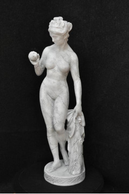 Antik Marmor Stil Statu Eve mat Apel XXL Figur Statuen Skulptur Deko PG0346