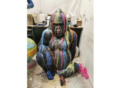 Figuren Statuen Dekoratioun Deko Gorilla Gaart Neie Designer Figur Statue Modern