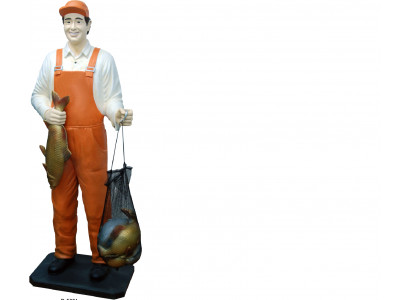 Design Fischerfigur Statue Skulptur Figuren Skulpturen Dekoratioun Deko 5661 Nei