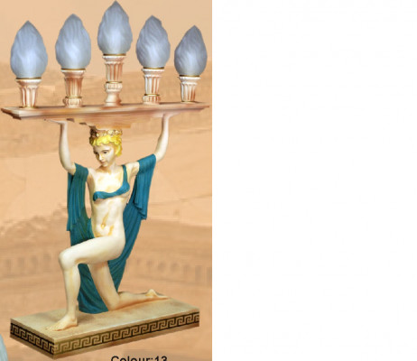 Design Griichesch Dëschtlampe Lampe Liicht Leuchten Dekolampe Beliichtung 6925