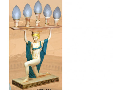 Design Griichesch Dëschtlampe Lampe Liicht Leuchten Dekolampe Beliichtung 6925