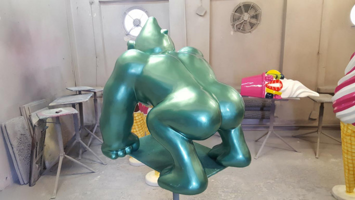 Dekoratioun Deko Gorilla Gaart Nei Designer Figur Statue Modern Figuren Statuen