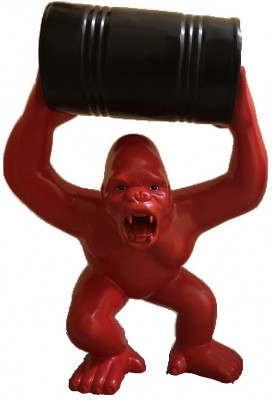 Designer Gorilla Figur Statue Modern Figuren Statuen Dekoratioun Deko Gaart Nei