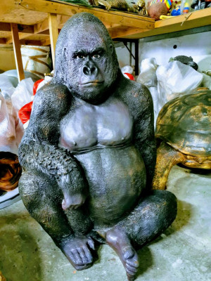 Statuen Dekoratioun Deko Gorilla Gaart Neie Designer Figur Statue Modern Figuren