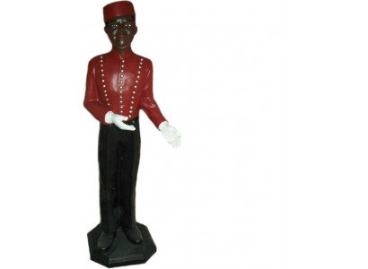 Hotelier Jonk Gastronomie Figur Statue Skulptur Figuren Skulpturen Dekoratioun