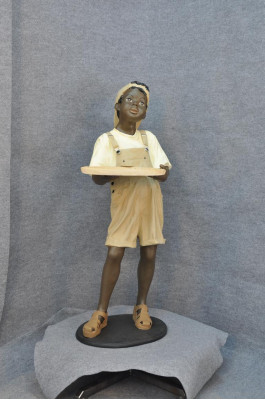 Ständer Ablag Karten Gedrénks Figur Figuren Statu Jong Gastronomie Skulptur