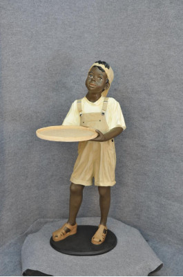 Ständer Ablag Karten Gedrénks Figur Figuren Statu Jong Gastronomie Skulptur
