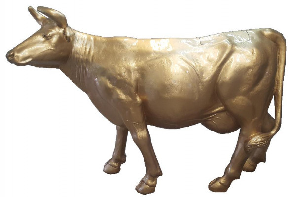 Design Kou Goldene Figur Statue Skulptur Figuren Skulpturen Dekoratioun Abstrakt