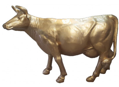 Design Kou Goldene Figur Statue Skulptur Figuren Skulpturen Dekoratioun Abstrakt