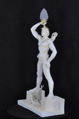 Steeluuchte Lampe Luucht Antik Statu Figur Skulpturen Skulptur Statuen KOLOSS