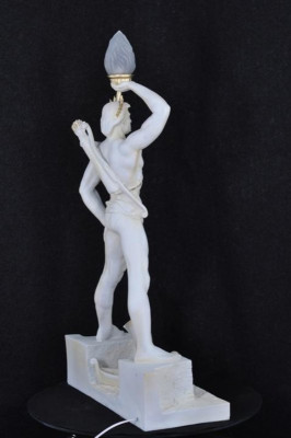 Steeluuchte Lampe Luucht Antik Statu Figur Skulpturen Skulptur Statuen KOLOSS