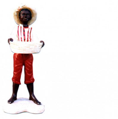 Design Jong mat Kuerf Figur Statue Skulptur Figuren Skulpturen Dekoratioun 7087