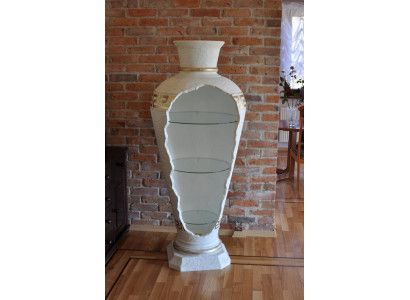 Vitrinn Bar Eck Regal Glas Amphorenvuech Vase Biedenvas Regalschaf Vitrine Schaf Luucht