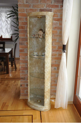 XXL Medusa antike Stil Vitrinbar Buedem Vase Schaf Vitrineniwwerzuch 181cm Nei