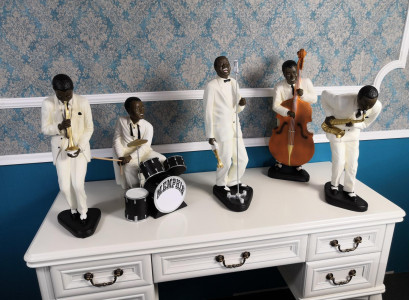5X DESIGNER SET FIGUR SKULPTURE STATUE MUSEKER XXL GROUSS FIGURE STATUE