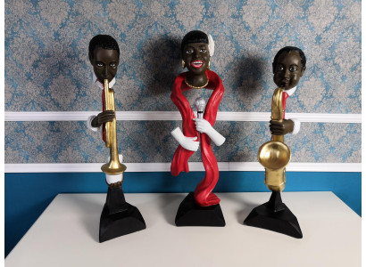 3X DESIGNER SET FIGUR SKULPTUREN STATUEN MUSEKER XXL GROUSS FIGUREN STATUE