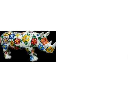 Design Nashorn Figur Statu Skulptur Figuren Skulpturen Dekoratioun Deko 3096 Nei