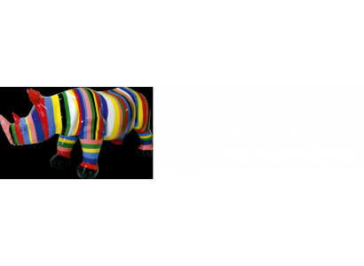 Design Nashorn Figur Statue Skulptur Figuren Skulpturen Dekoratioun Deko 3092 Nei