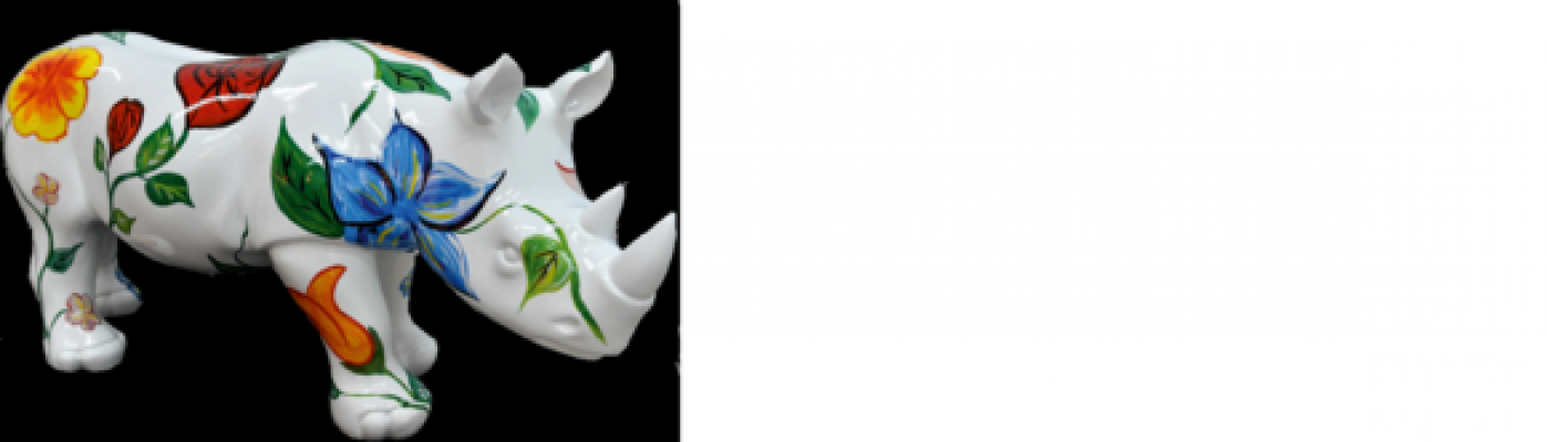 Design Nashorn Figur Statue Skulptur Figuren Skulpturen Dekoratioun Deko 3094 Nei