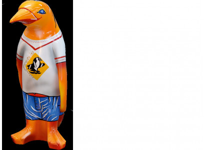 Design Luxus XXL 67cm Figur Skulptur Handaarbecht Pinguin Déier Skulpturen Figuren