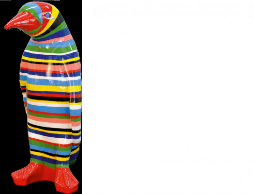 XXL Designer Figur Handaarbecht Bemoolt Figuren Skulptur Skulpturen Statu Pinguin