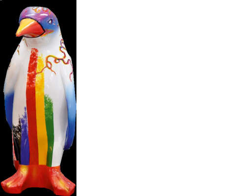 Design Luxus Figur Skulptur Handaarbecht Pinguin Déierskulpturen XXL 67cm Figurën
