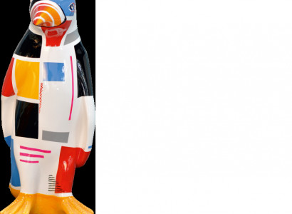 XXL Designer Figur Handaarbecht Bemoolt Figuren Skulptur Statue Skulpturen Pinguin