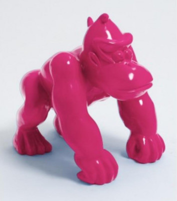 Gorilla Abstrakt Gaartfigur Dekoratioun Statue Dekor Bunt Bemoolt Statuen Nei
