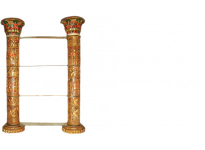 Regal Glas Vitrine Egyptesch Regaler Vitrinen XXL Säulen 240cm Säil Ägypten Nei