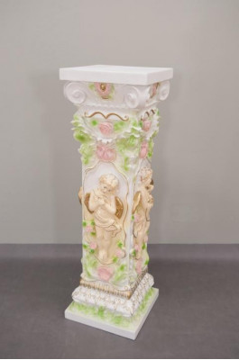 Design-Säule mat Amorette 100 cm Figuren, Säule Sockel, Blummestänner, Statu, Nei