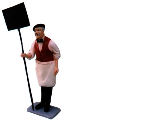 Schëld Restaurant Figur Statue Skulptur Figuren Skulpturen Dekoratioun Deko 182cm