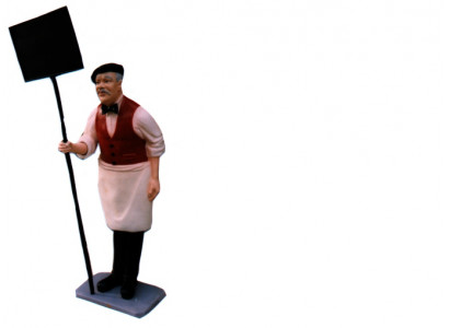 Schëld Restaurant Figur Statue Skulptur Figuren Skulpturen Dekoratioun Deko 182cm