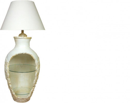 Design Steellampe Vase XXL 138cm Steellampe Lampen Regal Beliicht Vitrinn