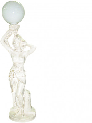 Antik Stil Figur Stehlampe Standleuchte Luucht Luuchten Liewensgréisst Beliichtung