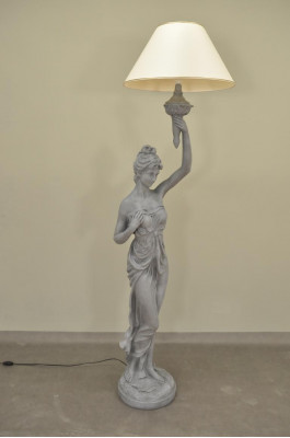 Skulptur Steellampe Design XXL Stee Stehlampe Wunnzëmmer Luuchten 183cm