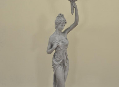 XXL Design Wunnzëmmer Stiellamp Luucht Stee Luuchten Lampe Figur Skulptur Nei