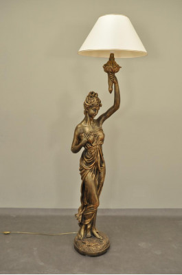 Skulptur Steellampe Design XXL Stee Stehlampe Wunnzëmmer Luuchten 183cm